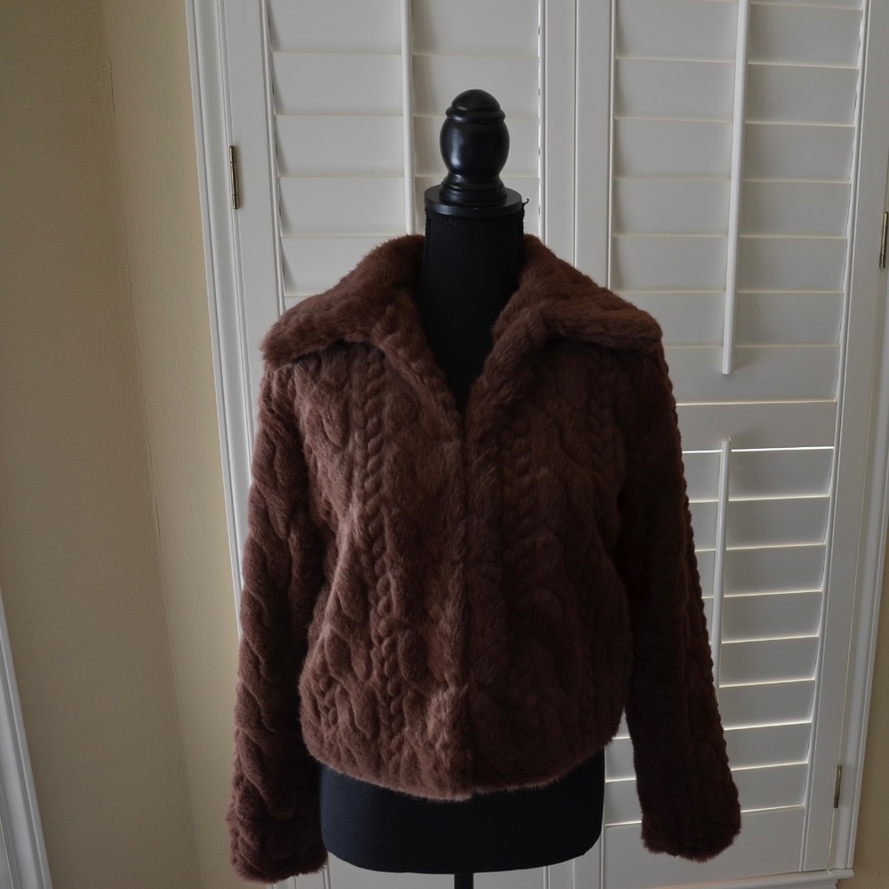 Blank NYC Faux Fur Cropped Jacket